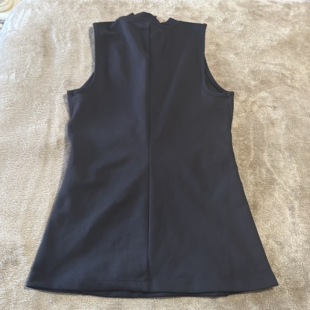 ATHLETA Bayview Athleisure Ruched Black Sleeveless Top - Picture 8 of 10